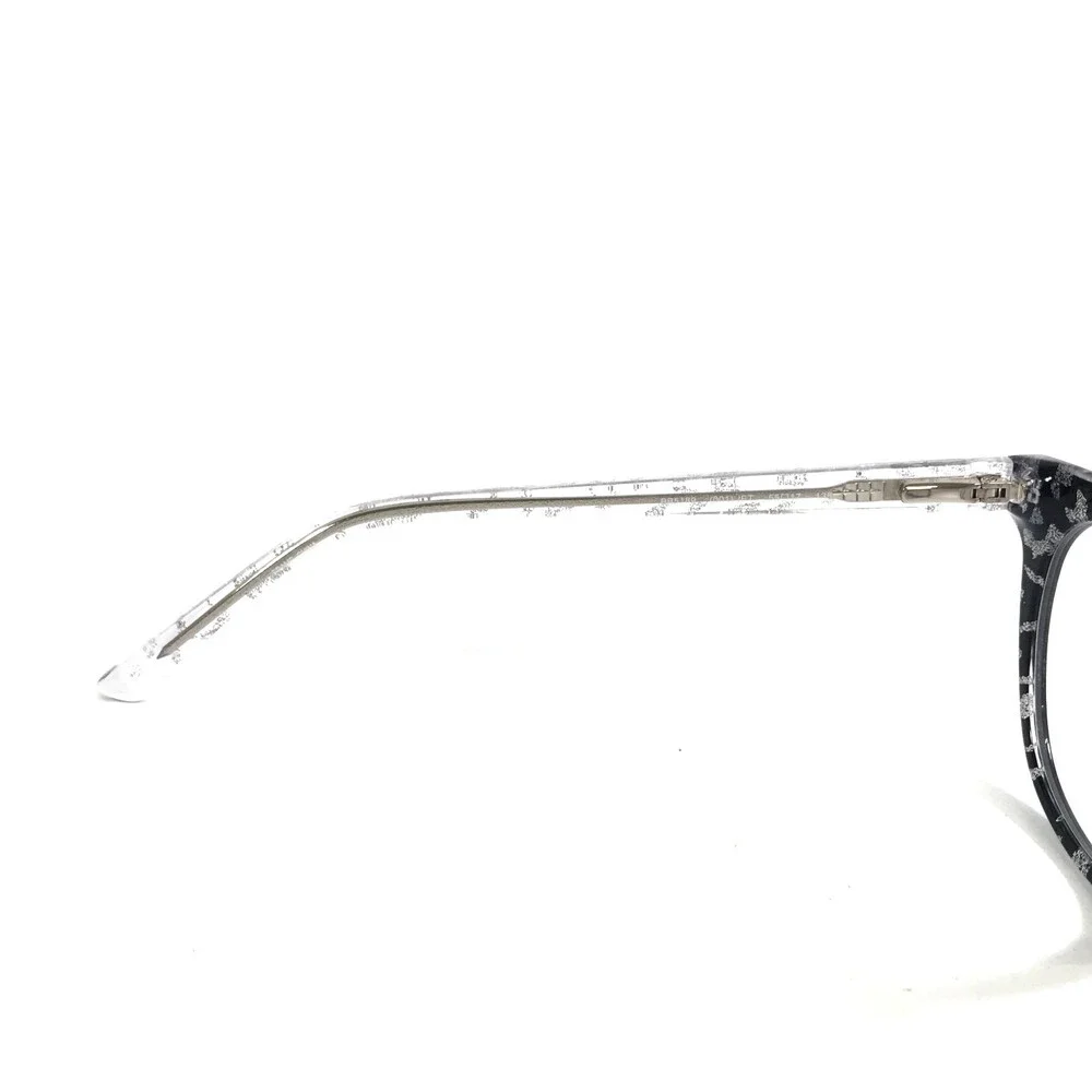 Bebe Eyeglasses Frames BB5189 001 JET Black Clear Silver Sparkly 55-17-135